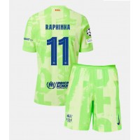 Dres Barcelona Raphinha Belloli #11 Tretina pre deti 2024-25 Krátky Rukáv (+ trenírky)